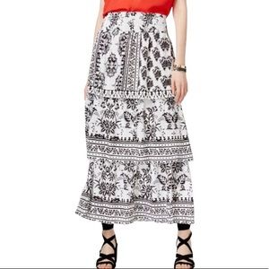 INC layered Black & White Maxi Skirt